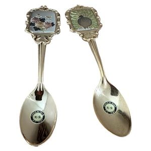 Original Chokin Collection Japan Collectible Golden Souvenir Spoon Temple